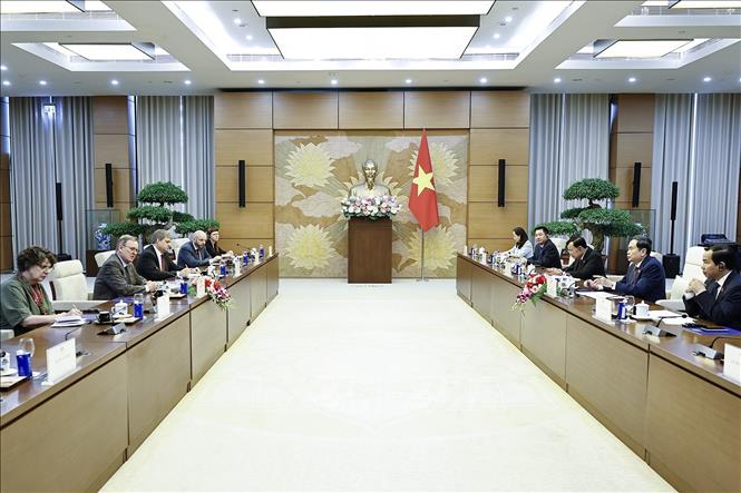 Chủ tịch Quốc hội Trần Thanh Mẫn tiếp Phó Chủ tịch Quốc hội Cộng hòa Liên bang Đức Bodo Ramelow. Ảnh: Doãn Tấn - TTXVN 