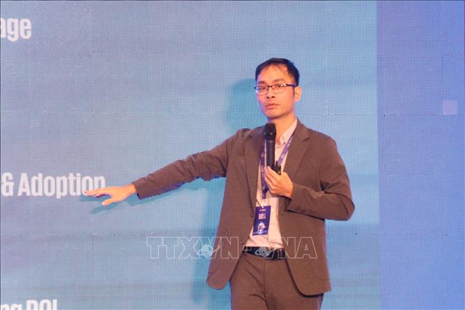 Ông Nguyễn Ngọc Nam, Giám đốc Khối Dịch vụ Tài chính của KPMG Việt Nam, phát biểu tại hội nghị. Ảnh: Thanh Vũ – TTXVN 
