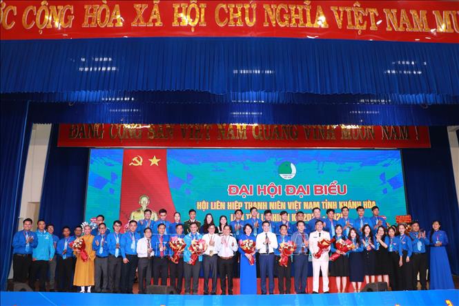 Ra mắt Ban Chấp hành Hội Liên hiệp Thanh niên Khánh Hòa nhiệm kỳ 2026 -2029. Ảnh: Phan Sáu  - TTXVN