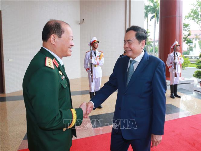 Chủ tịch Quốc hội Trần Thanh Mẫn tới dự Đại hội. Ảnh: Trọng Đức - TTXVN