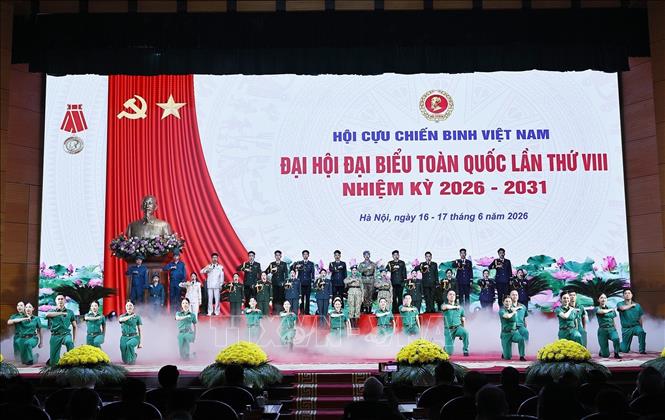 Chương trình nghệ thuật chào mừng Đại hội. Ảnh: Doãn Tấn - TTXVN