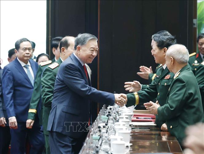 Tổng Bí thư, Chủ tịch nước Tô Lâm với các đại biểu dự Đại hội. Ảnh: Thống Nhất – TTXVN