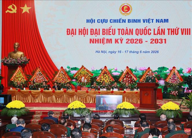 Thượng tướng Bế Xuân Trường, Chủ tịch Hội Cựu chiến binh Việt Nam nhiệm kỳ 2026 - 2031 phát biểu. Ảnh: Trọng Đức - TTXVN