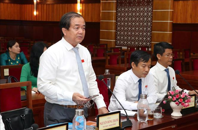 Phó Chủ tịch UBND tỉnh Tây Ninh Nguyễn Hồng Thanh phát biểu tại kỳ họp. Ảnh: Thanh Tân - TTXVN