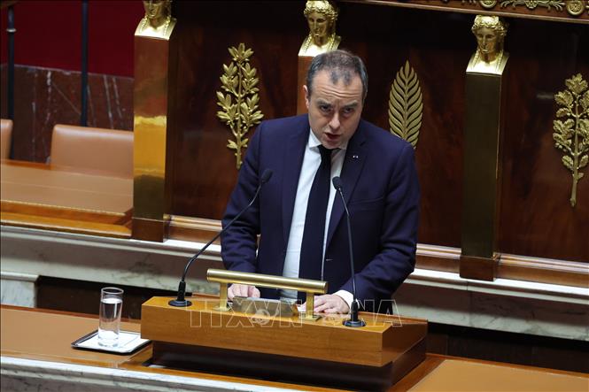 Thủ tướng Pháp Sebastien Lecornu phát biểu tại thủ đô Paris. Ảnh: THX/TTXVN