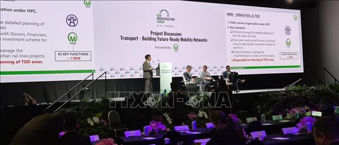 Quang cảnh Diễn đàn Cơ sở hạ tầng châu Á (AIF) 2026. Ảnh: Việt Dũng - PV TTXVN tại Singapore
