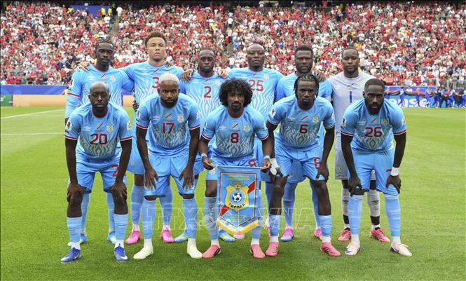 Đội hình ra quân của đội tuyển Congo. Ảnh: THX/TTXVN
