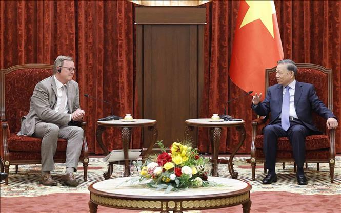 Tổng Bí thư, Chủ tịch nước Tô Lâm tiếp Phó chủ tịch Quốc hội Cộng hòa Liên bang Đức Bodo Ramelow. Ảnh: Thống Nhất – TTXVN