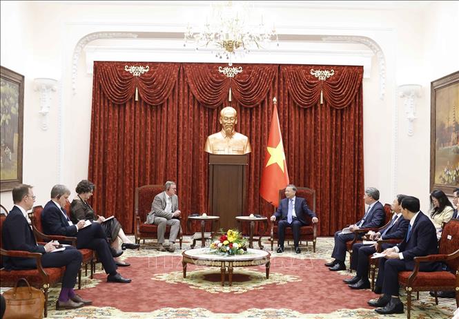 Tổng Bí thư, Chủ tịch nước Tô Lâm tiếp Phó chủ tịch Quốc hội Cộng hòa Liên bang Đức Bodo Ramelow. Ảnh: Thống Nhất – TTXVN