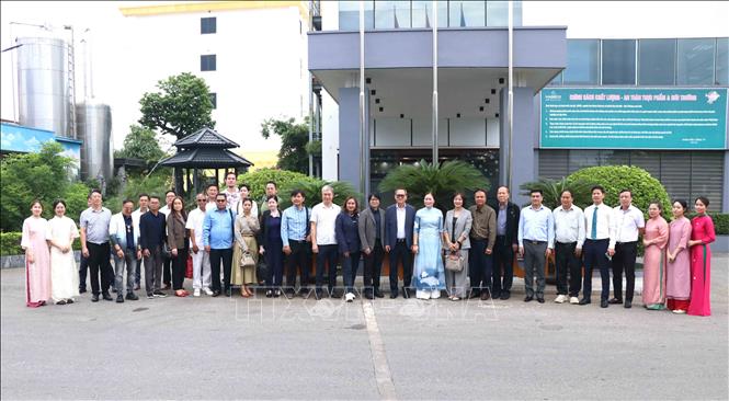 Hơn 50 nhà báo quốc tế đến từ Lào, Campuchia và Thái Lan thăm Hải Phòng. Ảnh: Hoàng Ngọc – TTXVN 