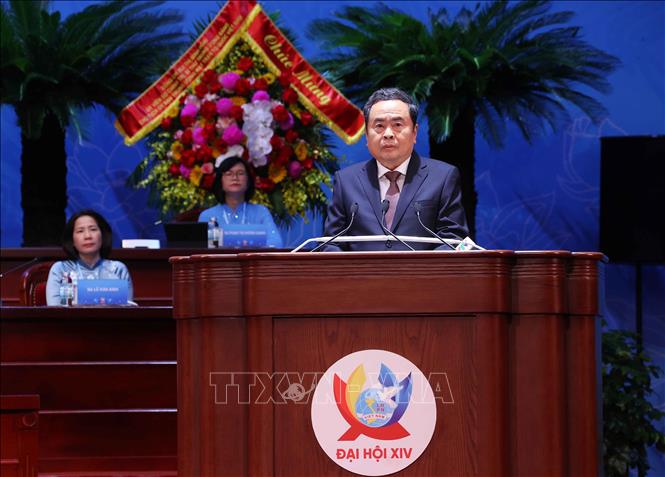 Chủ tịch Quốc hội Trần Thanh Mẫn phát biểu chỉ đạo Đại hội. Ảnh: Văn Điệp- TTXVN