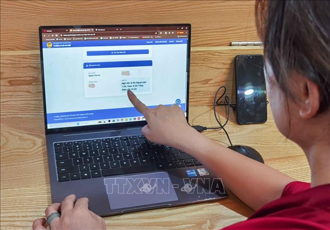 Tra cứu điểm thi vào lớp 10 trên cổng tuyển sinh đầu cấp của Hà Nội. Ảnh: Thanh Tùng -  TTXVN