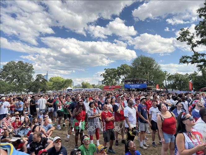Không khí phấn khích bao trùm Fan Festival tại Philadelphia. Ảnh: Ngọc Quang - PV TTXVN tại Mỹ