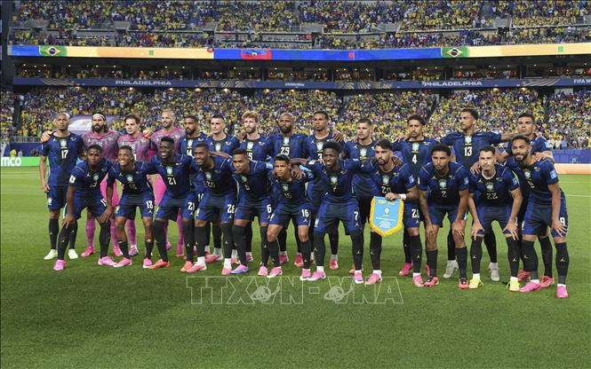 Đội hình xuất phát của đội tuyển Brazil. Ảnh: THX/TTXVN