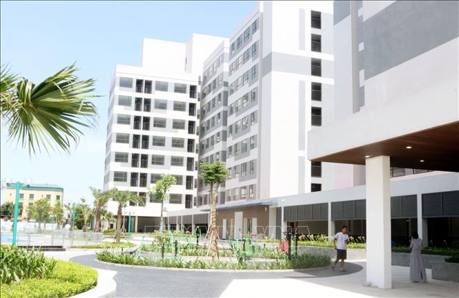 Dự án có quy mô hơn 50.000 m² sàn xây dựng, với tổng số 564 căn nhà ở xã hội. Ảnh: Nguyễn Chinh - TTXVN