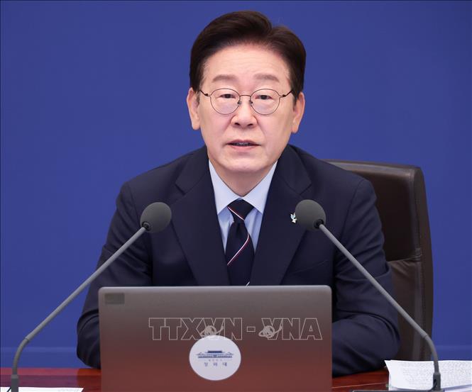 Tổng thống Hàn Quốc Lee Jae Myung phát biểu tại thủ đô Seoul. Ảnh: Yonhap/TTXVN