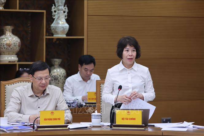 Thứ trưởng Bộ Tài chính Nguyễn Thị Bích Ngọc phát biểu. Ảnh: Lâm Khánh - TTXVN