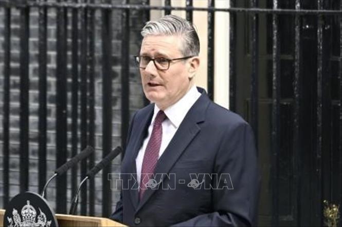 Thủ tướng Anh Keir Starmer tuyên bố từ chức, tại London, ngày 22/6/2026. Ảnh: Kyodo/TTXVN