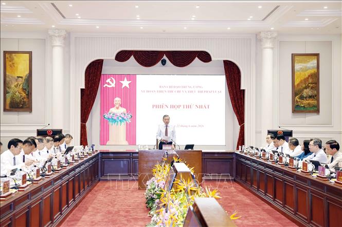 Tổng Bí thư, Chủ tịch nước Tô Lâm chủ trì Phiên họp thứ nhất của Ban Chỉ đạo Trung ương về hoàn thiện thể chế và thực thi pháp luật. Ảnh: Thống Nhất – TTXVN
