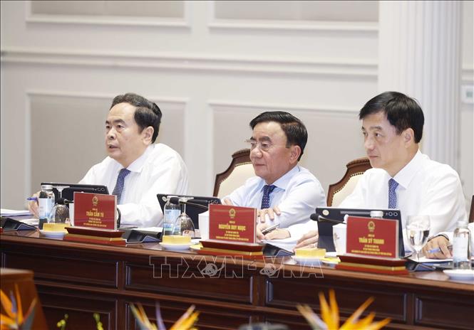 Các đại biểu tham dự Phiên họp thứ nhất Ban Chỉ đạo Trung ương về hoàn thiện thể chế và thực thi pháp luật. Ảnh: Thống Nhất – TTXVN