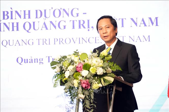 Phó Chủ tịch Thường trực UBND tỉnh Quảng Trị Hoàng Nam phát biểu. Ảnh: Tá Chuyên - TTXVN