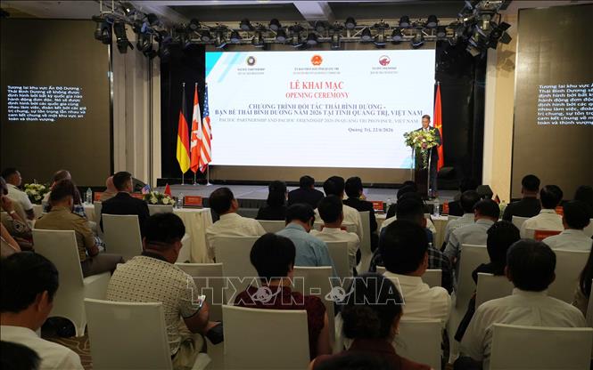 Quang cảnh buổi lễ khai mạc chương trình Đối tác Thái Bình Dương - Bạn bè Thái Bình Dương năm 2026. Ảnh: Tá Chuyên - TTXVN