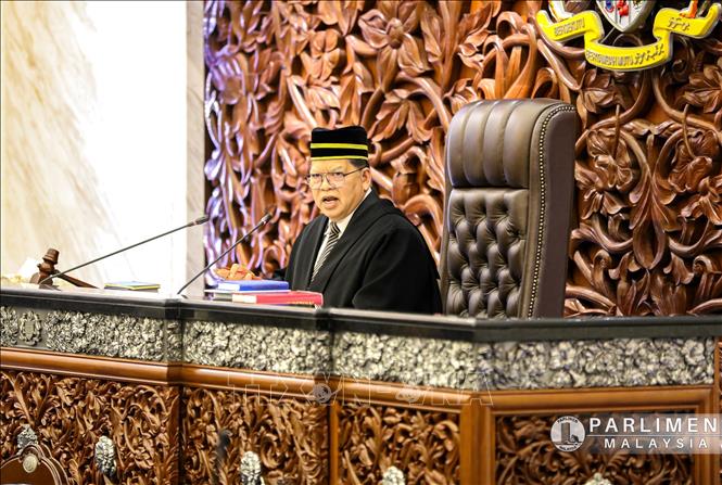 Chủ tịch Quốc hội Malaysia Johari Bin Abdul điều hành phiên họp ngày 22/6/2026. Ảnh: Quốc hội Malaysia/TTXVN phát.
