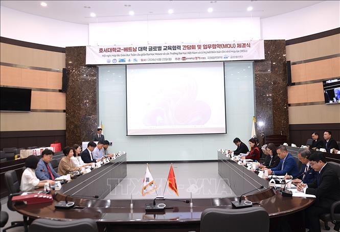 Quang cảnh buổi thảo luận. Ảnh: Khánh Vân - TTXVN tại Hàn Quốc