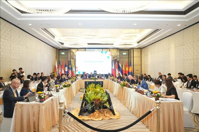 Toàn cảnh Hội nghị Quan chức Cao cấp ASEAN về Khoa học, Công nghệ và Đổi mới sáng tạo lần thứ 89 (COSTI-89). Ảnh: Xuân Tú - PV TTXVN tại Lào