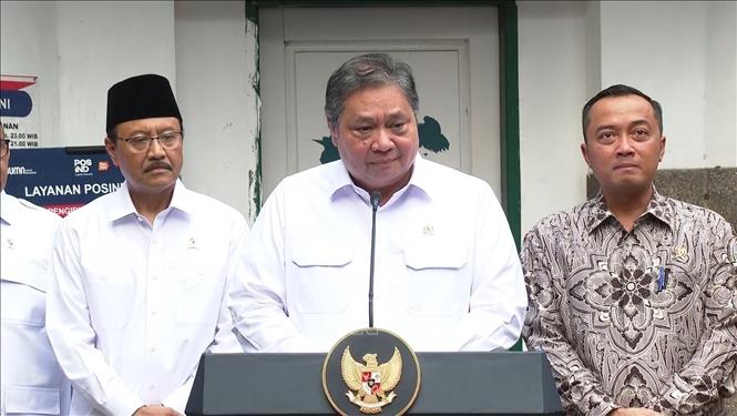 Bộ trưởng Điều phối các vấn đề Kinh tế Indonesia, Airlangga Hartarto. Ảnh: Đỗ Quyên – PV TTXVN tại Indonesia