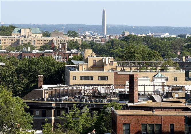 Các dãy nhà được xây san sát tại Washington D.C. (Mỹ). Ảnh: Ngọc Quang – PV TTXVN tại Mỹ