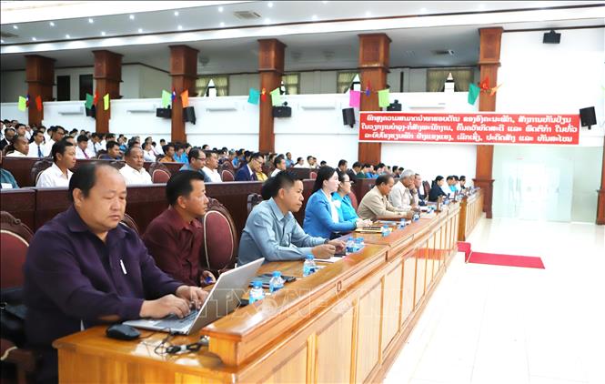 Các đại biểu tham dự Hội nghị. Ảnh: Xuân Tú - PV TTXVN tại Lào