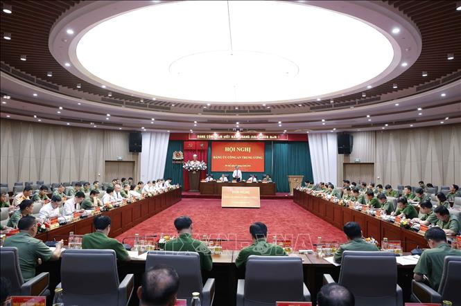 Party General Secretary and State Prspesident To Lam speaks at the conference. VNA Photo: Thống Nhất 