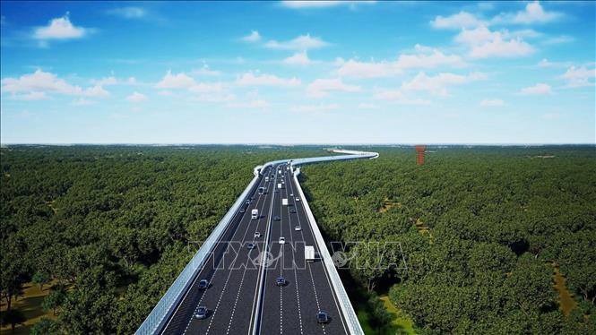 Phối cảnh 13 km cầu cạn đi qua Khu bảo tồn thiên nhiên - văn hóa Đồng Nai được thiết kế tường chống ồn và chắn sáng để bảo vệ thú. Ảnh: TTXVN phát