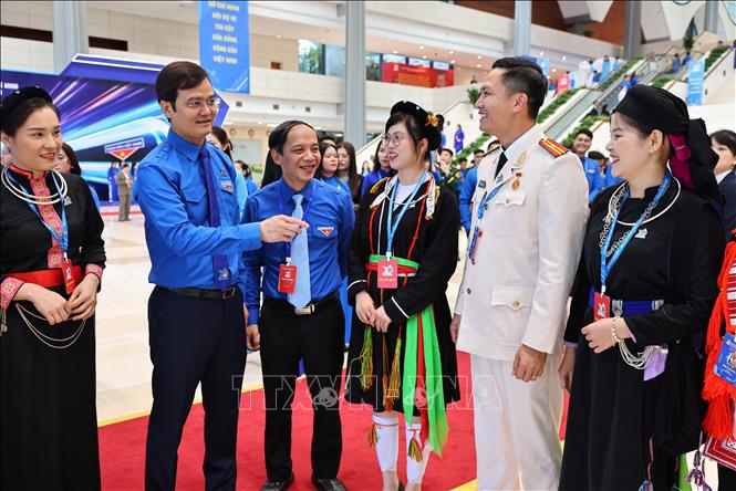 Đại biểu dự phiên Khai mạc trọng thể Đại hội đại biểu toàn quốc Đoàn Thanh niên Cộng sản Hồ Chí Minh lần thứ XIII, nhiệm kỳ 2026-2031. Ảnh: Minh Đức - TTXVN 