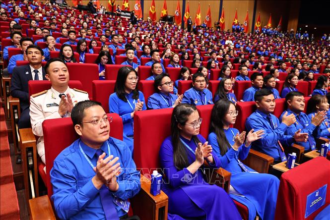 Đại biểu dự phiên Khai mạc trọng thể Đại hội đại biểu toàn quốc Đoàn Thanh niên Cộng sản Hồ Chí Minh lần thứ XIII, nhiệm kỳ 2026-2031. Ảnh: Minh Đức - TTXVN 