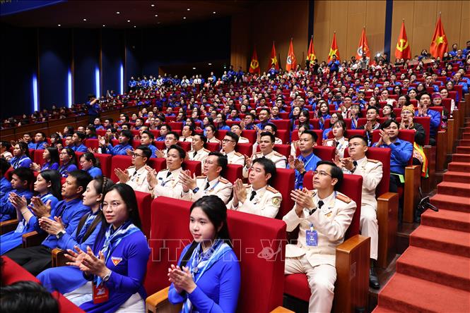 Đại biểu dự phiên Khai mạc trọng thể Đại hội đại biểu toàn quốc Đoàn Thanh niên Cộng sản Hồ Chí Minh lần thứ XIII, nhiệm kỳ 2026-2031. Ảnh: Minh Đức - TTXVN 