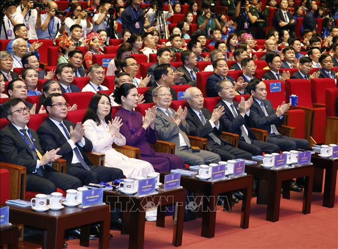 Các đại biểu tham dự Phiên khai mạc trọng thể Đại hội Đoàn toàn quốc lần thứ XIII. Ảnh: Thống Nhất – TTXVN