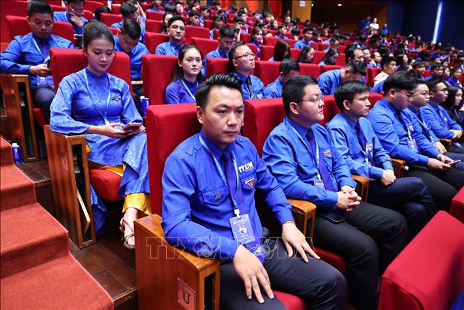 Đại biểu dự phiên Khai mạc trọng thể Đại hội đại biểu toàn quốc Đoàn Thanh niên Cộng sản Hồ Chí Minh lần thứ XIII, nhiệm kỳ 2026-2031. Ảnh: Minh Đức - TTXVN 
