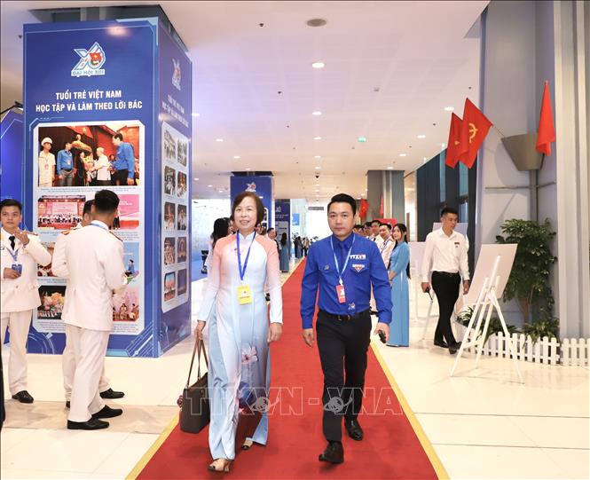 Đại biểu dự phiên Khai mạc trọng thể Đại hội đại biểu toàn quốc Đoàn Thanh niên Cộng sản Hồ Chí Minh lần thứ XIII, nhiệm kỳ 2026-2031. Ảnh: Minh Đức - TTXVN 