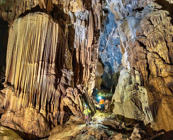 Hình ảnh của Hang Thắng vừa được phát hiện tại Vườn Quốc gia Phong Nha - Kẻ Bàng. Ảnh: Tá Chuyên - TTXVN