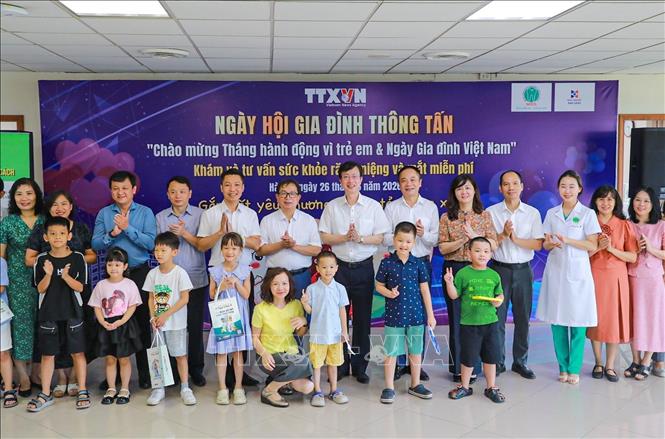 Chương trình là hoạt động thiết thực chào mừng Tháng hành động vì trẻ em và ngày Gia đình Việt Nam 2026. Ảnh: Khánh Hoà - TTXVN