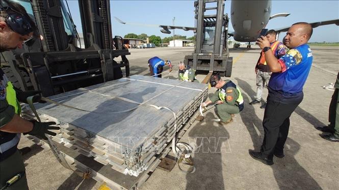 Các lực lượng quốc tế lên đường hỗ trợ khắc phục hậu quả động đất ở Venezuela. Ảnh: Phi Hùng - PV TTXVN tại Venezuela