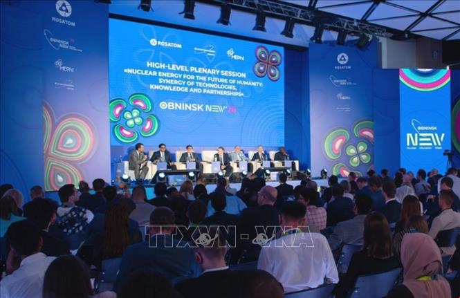 Diễn đàn thanh niên quốc tế trong lĩnh vực năng lượng hạt nhân lần thứ tư tại Học viện công nghệ Rosatom, thành phố Obninsk, tỉnh Kaluga. Ảnh: Văn Hiếu - PV TTXVN tại Nga
