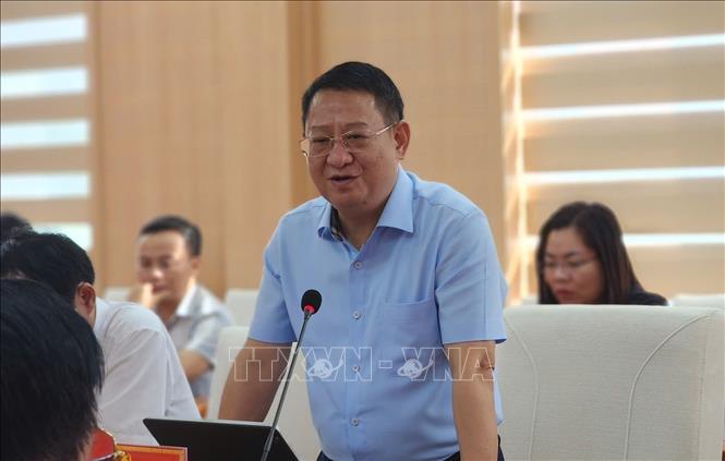 Ông Hoàng Anh Tuấn, Bí thư Đảng ủy xã Tiến Thắng (Hà Nội). Ảnh: Chu Thanh Vân - TTXVN