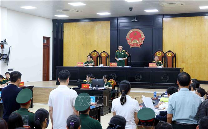 Quang cảnh phiên toà. Ảnh: Phạm Kiên - TTXVN
