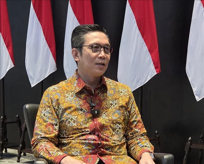 Tổng Giám đốc Sở Giao dịch Chứng khoán Indonesia Jeffrey Hendrik. Ảnh: Minh Thái - Phóng viên TTXVN tại Indonesia
