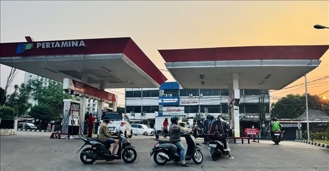 Cây xăng của Pertamina - Tập đoàn Dầu khí Quốc gia Indonesia, doanh nghiệp nhà nước lớn và chiến lược nhất tại Indonesia. Ảnh: Đỗ Quyên – PV TTXVN tại Indonesia