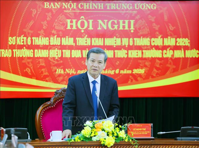 Đồng chí Lê Minh Trí,phát biểu kết luận hội nghị. Ảnh: Phương Hoa - TTXVN