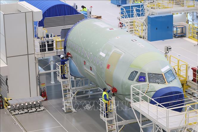 (Tư liệu) Nhà máy của Airbus tại Thiên Tân, Trung Quốc. Ảnh: THX/TTXVN phát